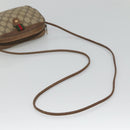 GUCCI GG Supreme Web Sherry Line Bag PVC Beige Gold 89 02 066 Auth 124761-7