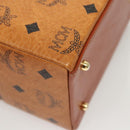 MCM Logogram Vicetos Hand Bag PVC Leather 2way Brown Gold Auth 124762-16