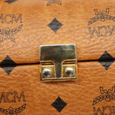 MCM Logogram Vicetos Hand Bag PVC Leather 2way Brown Gold Auth 124762A-9