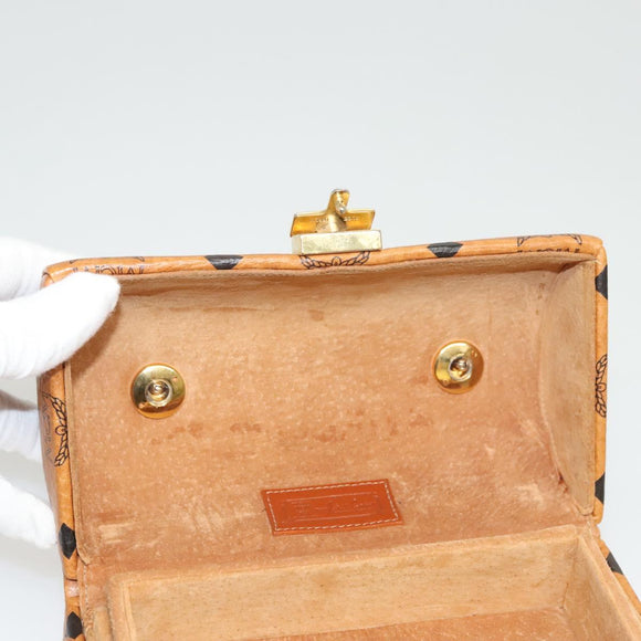 MCM Logogram Vicetos Hand Bag PVC Leather 2way Brown Gold Auth 124762