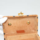 MCM Logogram Vicetos Handtasche PVC Leder 2-Wege Braun Gold Auth 124762A-10