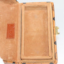 MCM Logogram Vicetos Handtasche PVC Leder 2-Wege Braun Gold Auth 124762A-11