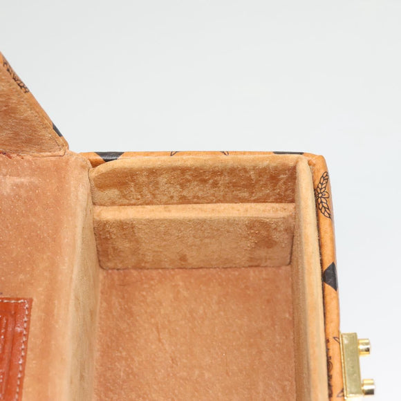 MCM Logogram Vicetos Hand Bag PVC Leather 2way Brown Gold Auth 124762