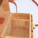 MCM Logogram Vicetos Handtasche PVC Leder 2-Wege Braun Gold Auth 124762A-22