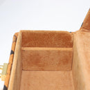 MCM Logogram Vicetos Handtasche PVC Leder 2-Wege Braun Gold Auth 124762A-23