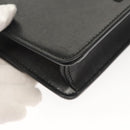 Miu Miu Chain Shoulder Bag Leather Black Silver Auth 124763-15