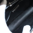 Miu Miu Chain Shoulder Bag Leather Black Silver Auth 124763-11