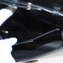 Miu Miu Chain Shoulder Bag Leather Black Silver Auth 124763-22