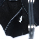 Miu Miu Chain Shoulder Bag Leather Black Silver Auth 124763-12