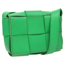 BOTTEGA VENETA MAXI INTRECCIATO Shoulder Bag Leather Green Auth 124769-1