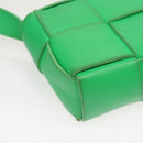 BOTTEGA VENETA MAXI INTRECCIATO Shoulder Bag Leather Green Auth 124769-15