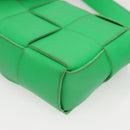 BOTTEGA VENETA MAXI INTRECCIATO Shoulder Bag Leather Green Auth 124769-16