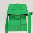 BOTTEGA VENETA MAXI INTRECCIATO Shoulder Bag Leather Green Auth 124769-10