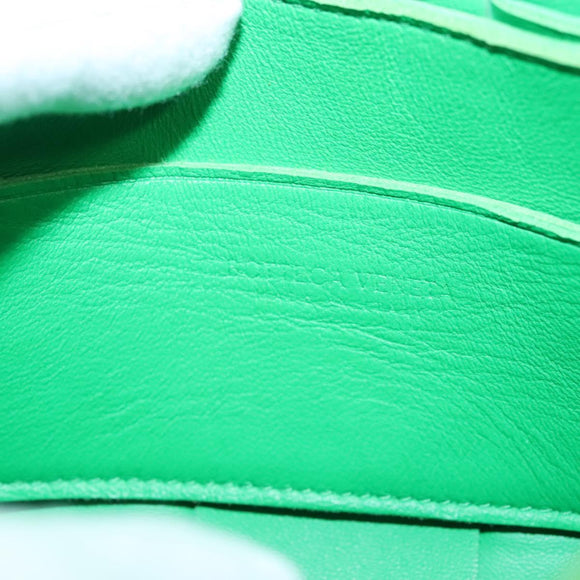 BOTTEGA VENETA MAXI INTRECCIATO Shoulder Bag Leather Green Auth 124769