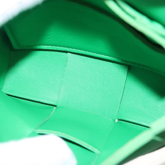 BOTTEGA VENETA MAXI INTRECCIATO Shoulder Bag Leather Green Auth 124769