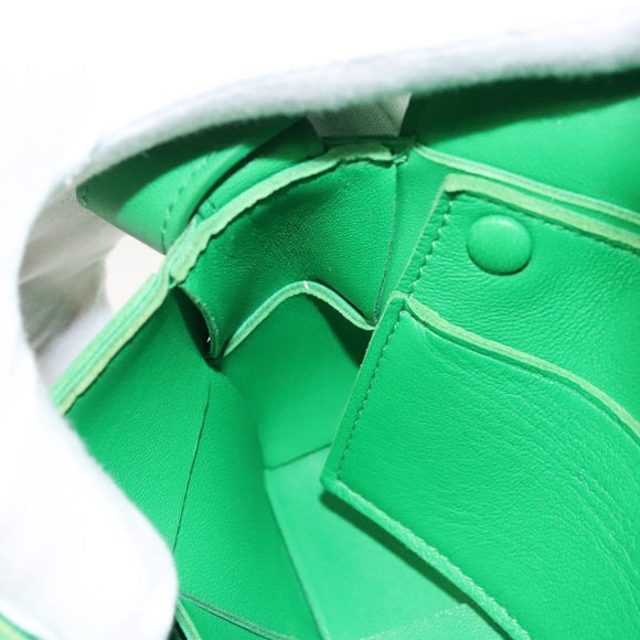 BOTTEGA VENETA MAXI INTRECCIATO Shoulder Bag Leather Green Auth 124769