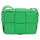 BOTTEGA VENETA MAXI INTRECCIATO Shoulder Bag Leather Green Auth 124769-13
