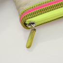 CHANEL Long Wallet Nylon Yellow CC Auth 124771-7