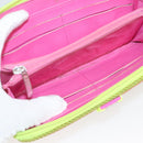 CHANEL Long Wallet Nylon Yellow CC Auth 124771-19