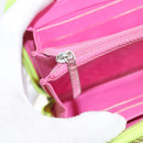 CHANEL Long Wallet Nylon Yellow CC Auth 124771-10