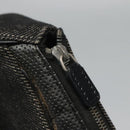 Christian Dior Accessory Pouch Canvas Black Silver Auth 124775-10