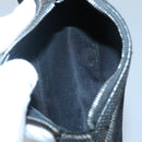 Christian Dior Accessory Pouch Canvas Black Silver Auth 124775-16