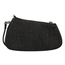 Christian Dior Accessory Pouch Canvas Black Silver Auth 124775-2