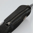 Christian Dior Accessory Pouch Canvas Black Silver Auth 124775-6