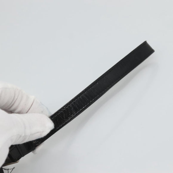 Christian Dior Accessory Pouch Canvas Black Silver Auth 124775