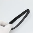 Christian Dior Accessory Pouch Canvas Black Silver Auth 124775-8