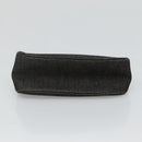 Christian Dior Accessory Pouch Canvas Black Silver Auth 124775-9