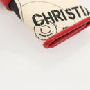 Christian Dior Hardcore Key Case Canvas White Red Auth 124776-15