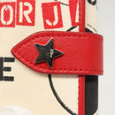 Christian Dior Hardcore Key Case Canvas White Red Auth 124776-17