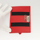 Christian Dior Hardcore Key Case Canvas White Red Auth 124776-9