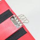 Christian Dior Hardcore Key Case Canvas White Red Auth 124776-11
