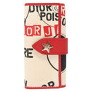 Christian Dior Hardcore Key Case Canvas White Red Auth 124776-13