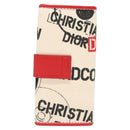Christian Dior Hardcore Key Case Canvas White Red Auth 124776-2