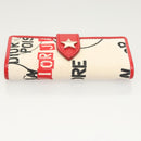 Christian Dior Hardcore Key Case Canvas White Red Auth 124776-4