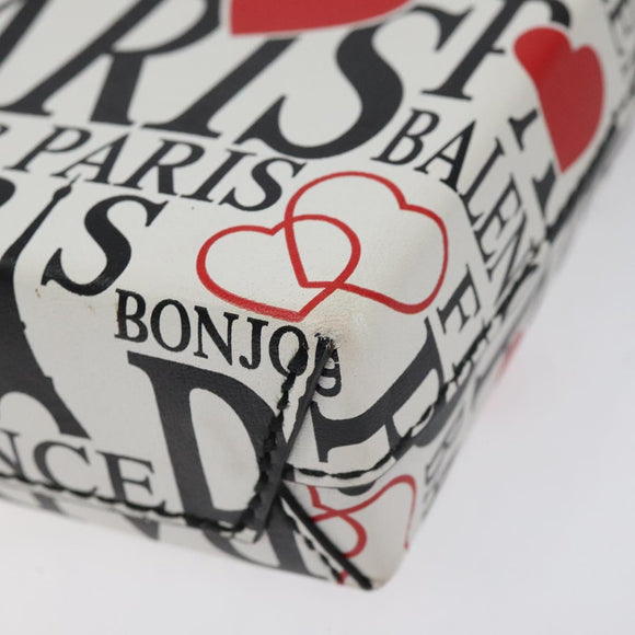 BALENCIAGA Hand Bag Leather 2way White Silver 593826 Auth 124781