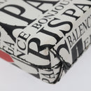 BALENCIAGA Hand Bag Leather 2way White Silver 593826 Auth 124781-13