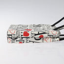 BALENCIAGA Hand Bag Leather 2way White Silver 593826 Auth 124781-4