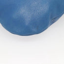 BALLY Shoulder Bag Leather Blue Gold Auth 124787-9