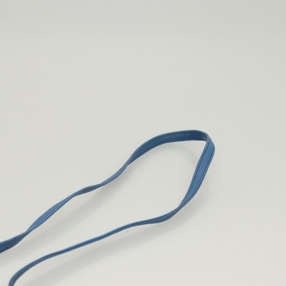 BALLY Shoulder Bag Leather Blue Gold Auth 124787