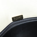 BALLY Chain Shoulder Bag Leather White Gold Auth 124788-18