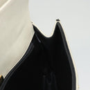 BALLY Chain Shoulder Bag Leather White Gold Auth 124788-19