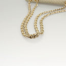 BALLY Chain Shoulder Bag Leather White Gold Auth 124788-7