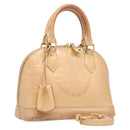 LOUIS VUITTON Monogram Vernis Alma BB Hand Bag Beige Dunne M90175 LV Auth 124804-1