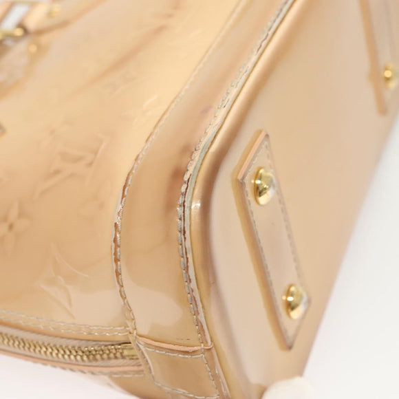 LOUIS VUITTON Monogram Vernis Alma BB Hand Bag Beige Dunne M90175 LV Auth 124804