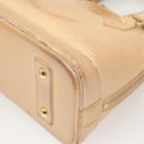 LOUIS VUITTON Monogram Vernis Alma BB Hand Bag Beige Dunne M90175 LV Auth 124804-11