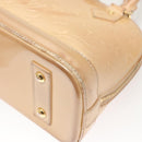 LOUIS VUITTON Monogram Vernis Alma BB Hand Bag Beige Dunne M90175 LV Auth 124804-13